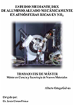 Estudio mediante DRX de aluminio aleado mec&aacute;nicamente en atm&oacute;sferas ricas en NH3.